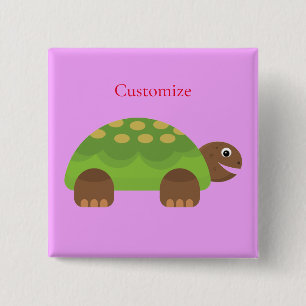 Happy Lächeln Schildkröte Thunder_Cove Button