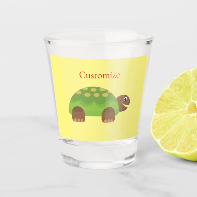 Happy Lächeln Schildkröte Thunder_Cove Schnapsglas (Vorderseite)