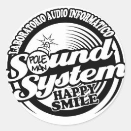 Happy Lächeln Stile Runder Aufkleber