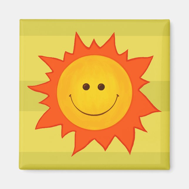 Happy Lächeln Sun Magnet (Vorne)