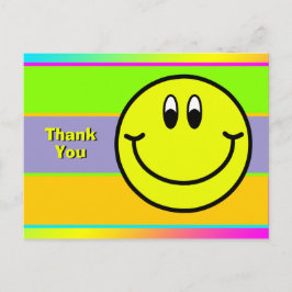Happy lächelnd Gesicht Emoji Danke Postcard Postkarte