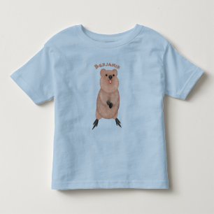 Happy lächelnd niedliche Quokka Cartoon Design Kleinkind T-shirt