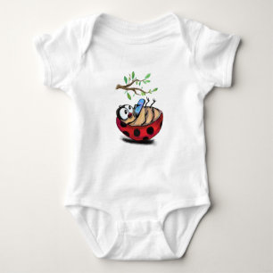 Happy Ladybug Funny Baby Bodysuit Anpassbar Baby Strampler