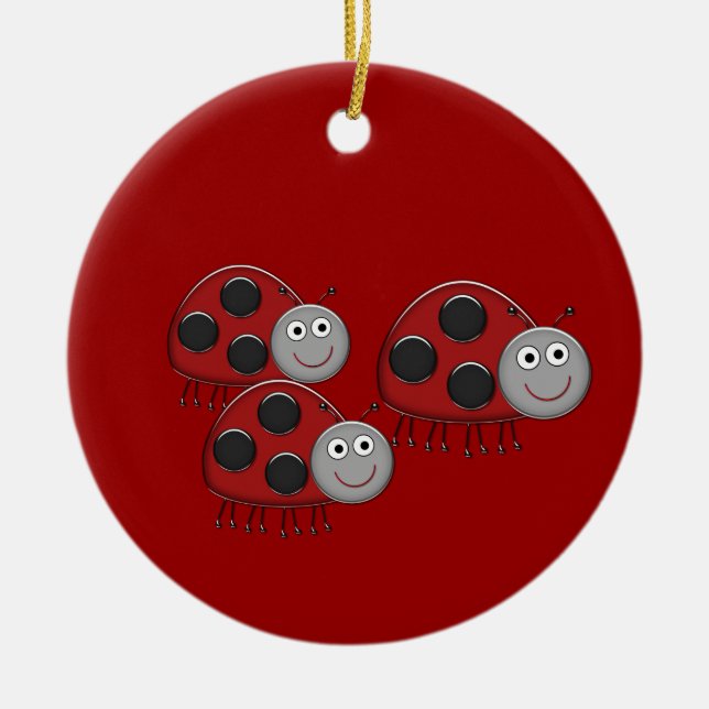 Happy Ladybug Ornament (Vorne)