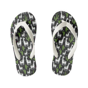Happy Lama Pattern Kinderbadesandalen