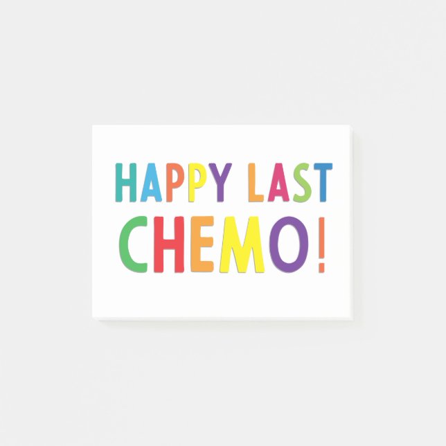 Happy-last-Chemotherapie Post-it Klebezettel (Vorderseite)