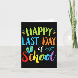 Happy last day day of School Summer Vacation Gesch Karte