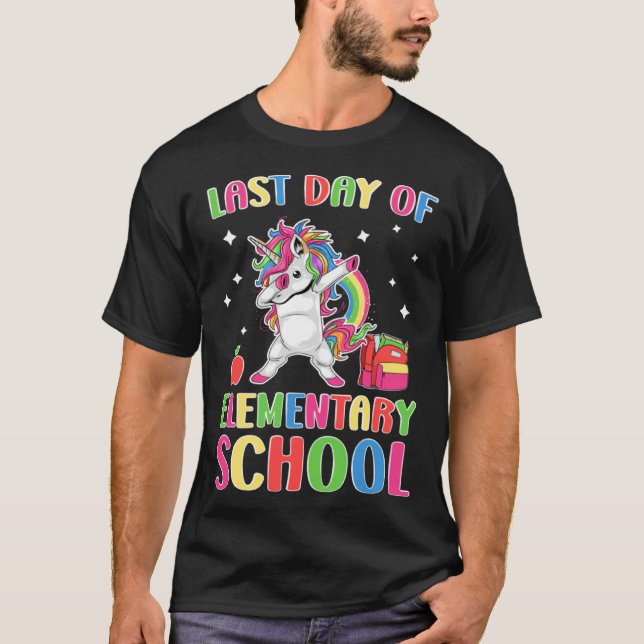 Happy Last Day Of Elementary School Graduation Uni T-Shirt (Vorderseite)