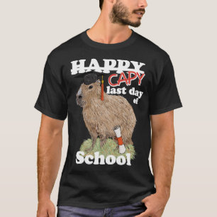 Happy Last Day of School Capybara Abschluss T-Shirt