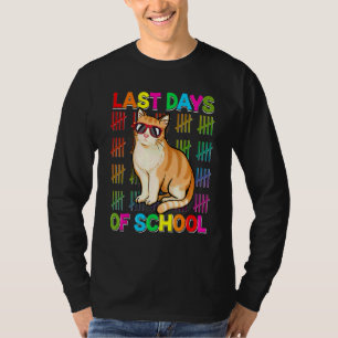 Happy last day of school Cat Boys Girls Graduatio T-Shirt