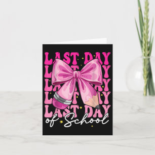 Happy last day of school lehrer student Girls Co Karte