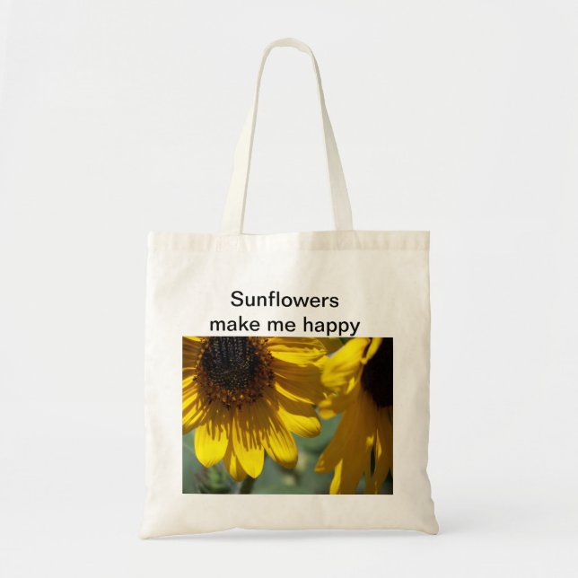 Happy Late Summer Sunblumen Tragetasche (Vorne)