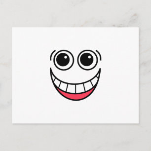 Happy Laughing Funny Comic Cartoon Face Postkarte