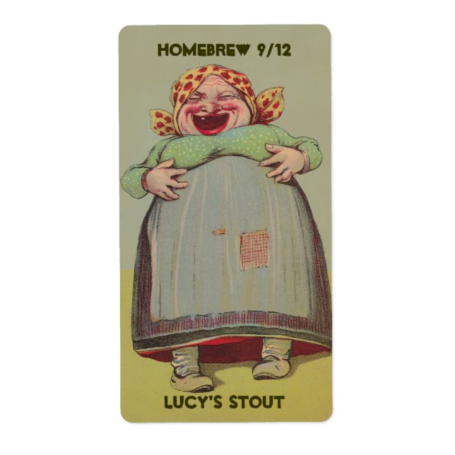 Happy Laughing Lady Zuhause Brewing Bierflasche Et (Vorne)