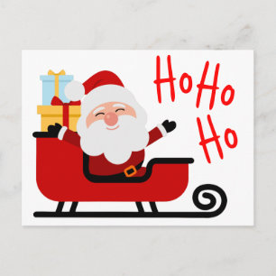 Happy Laughing Santa Christmas Postcard Feiertagspostkarte