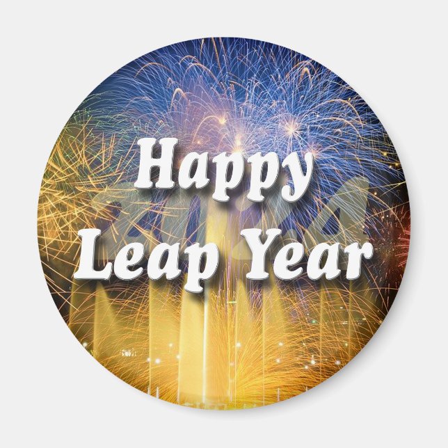 Happy Leap Year 2024 Magnet (Vorne)