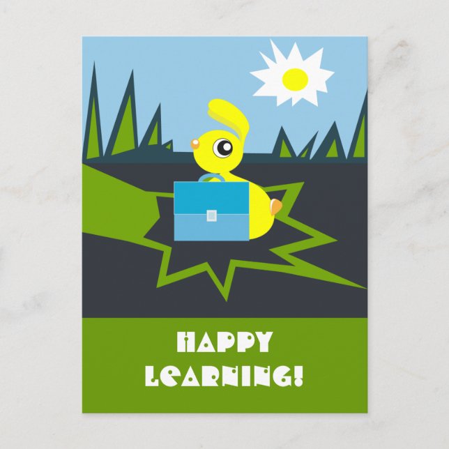 Happy Learning Postcard Postkarte (Vorderseite)