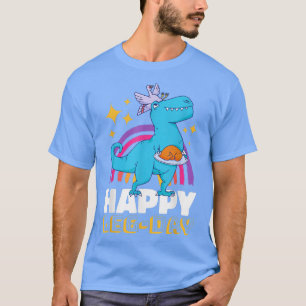 Happy Leg Day mit einem Dinosaurier für Erntedank T-Shirt