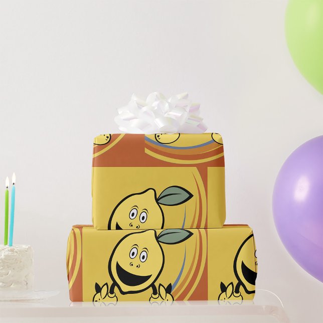 Happy Lemon Face Geschenkpapier (Von Creator hochgeladen)