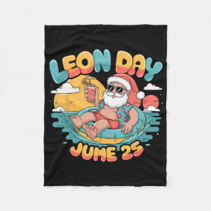 Happy Leon Day Santa Summer 6 weitere Monate für C Fleecedecke