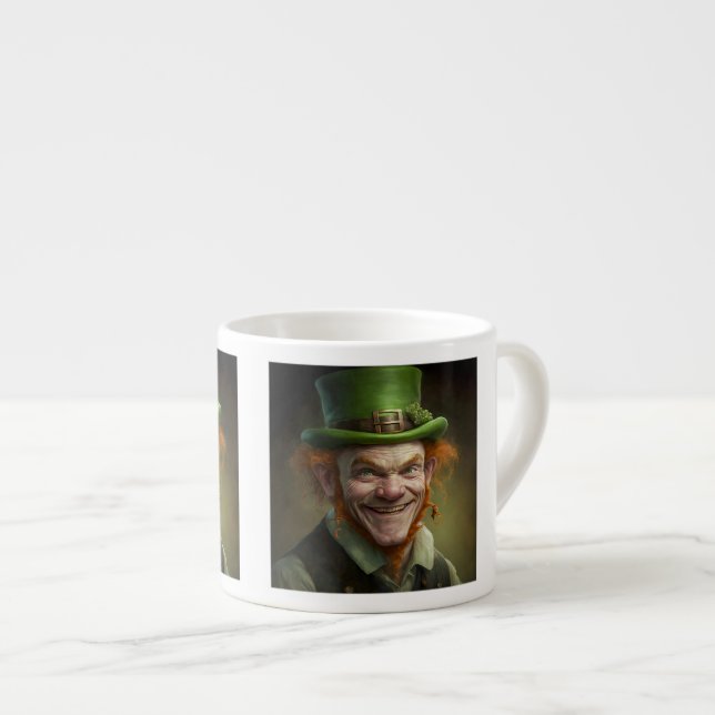 Happy Leprechaun Espresso Tasse (Vorderseite Rechts)