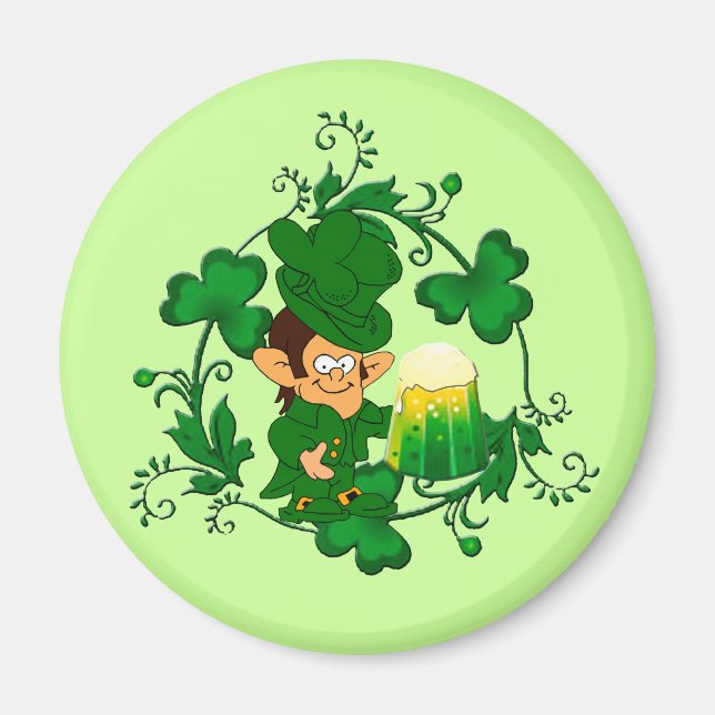 Happy Leprechaun Magnet (Vorne)