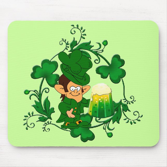 Happy Leprechaun Mouse Pad Mousepad (Vorne)