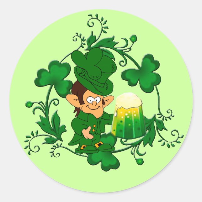 Happy Leprechaun Stickers (Vorderseite)