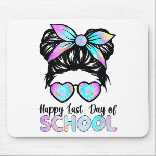 Happy letzten Tag der Lehrerin Mädchen Messy Bun Mousepad