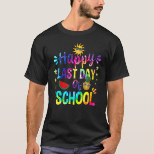 Happy letzten Tag der Lehrerin Schüler Gefärbte Kr T-Shirt
