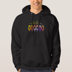 Happy letzten Tag der Schule Hallo Sommer Eiscreme Hoodie