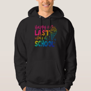 Happy letzten Tag der Schule Hallo Sommer Eiscreme Hoodie