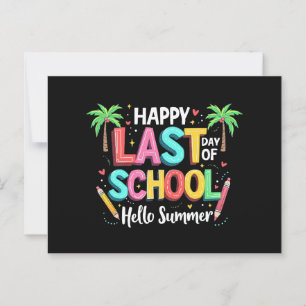 Happy letzten Tag der Schule Hallo Sommer Postkarte