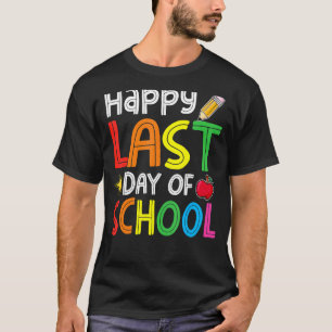 Happy letzten Tag der Schule Kinder Lehrerin Grad T-Shirt