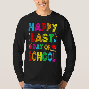 Happy letzten Tag der Schule Kinder Lehrerin Grad T-Shirt