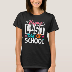 Happy letzten Tag der Schule Kinder Lehrerin Grad T-Shirt