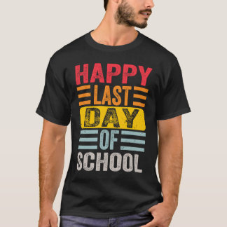 Happy letzten Tag der Schule Kinder Lehrerin Grad T-Shirt