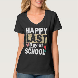 Happy letzten Tag der Schule Kinder Lehrerin Grad T-Shirt