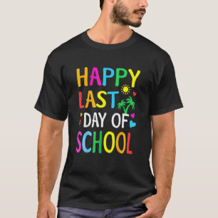 Happy letzten Tag der Schule Kinder Lehrerin Grad T-Shirt
