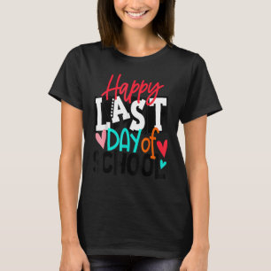 Happy letzten Tag der Schule Kinder Lehrerin Grad T-Shirt