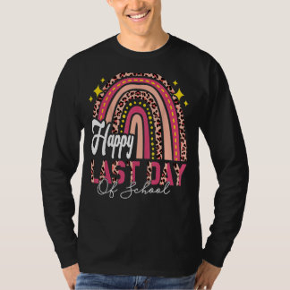 Happy Letzten Tag der Schule Niedlich Rainbow Pink T-Shirt