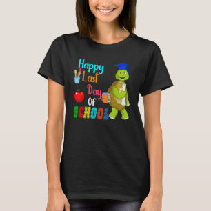 Happy letzten Tag der Schule Niedliche Schildkröte T-Shirt