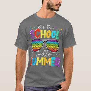 Happy letzten Tag der Schule Pop Hallo Sommer Grad T-Shirt