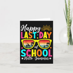 Happy letzten Tag der Schule Preschool Lehrer Hall Karte