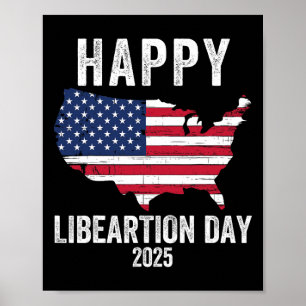 Happy Liberation Day 2025 Präsident Trump Funny Po Poster