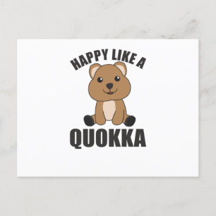 Happy like a Quokka - Sweet Quokka Sweet Animals Postkarte