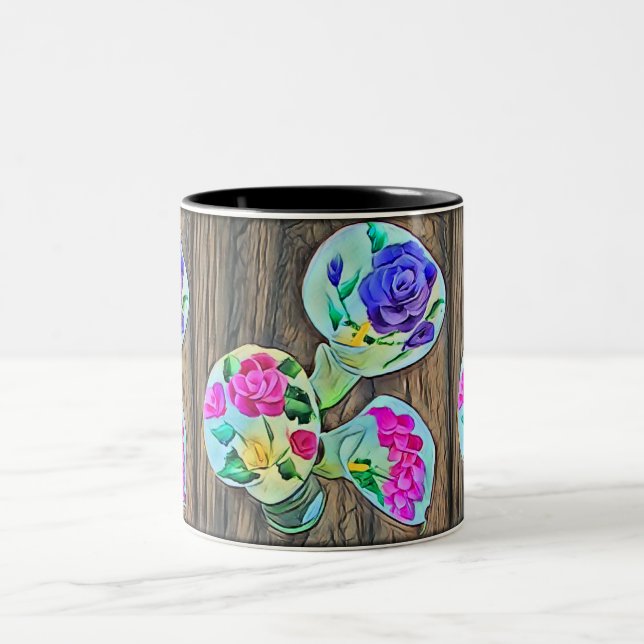 Happy Lilys Zweifarbige Tasse (Mittel)