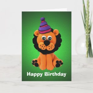 Happy Lion Birthday Card Karte