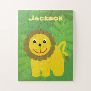 Happy Lion Little Kids Personalisiert Puzzle