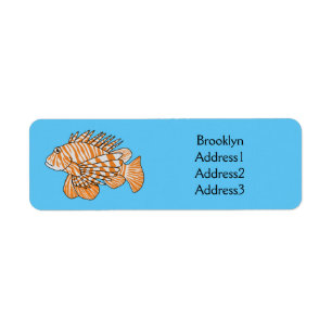 Happy lionfish Cartoon Illustration